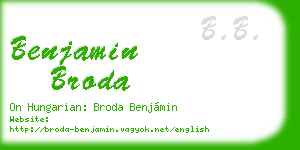 benjamin broda business card